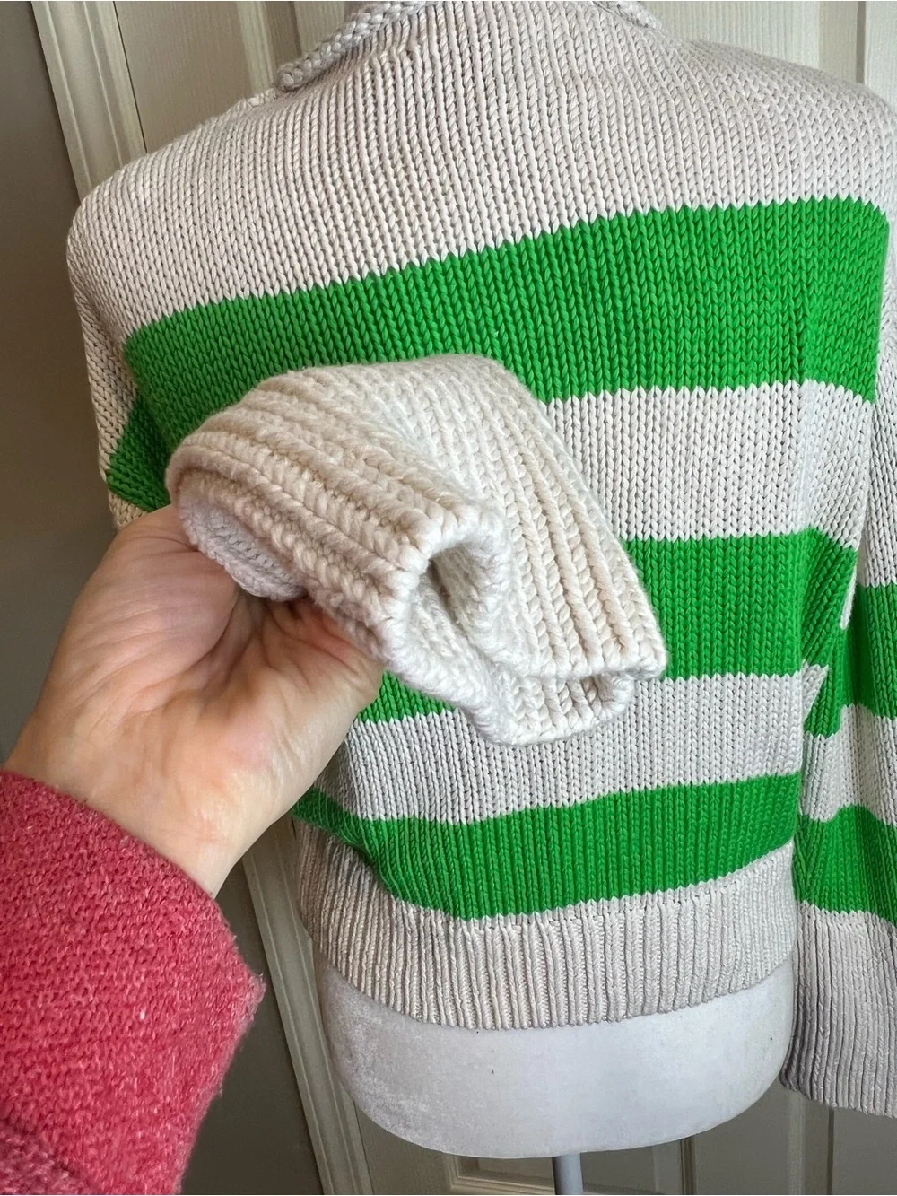 Banana Republic Striped Cotton Roll Neck Knit Sweater XS